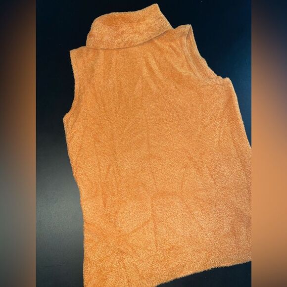 Etcetera Tops - Etcetera Burnt Orange Wool Blend Turtleneck sleeveless top Size Medium EUC